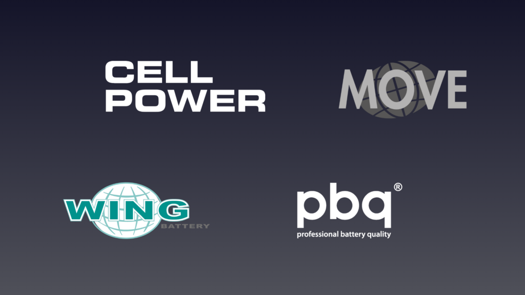 Logo's from the battery brands from Intercel