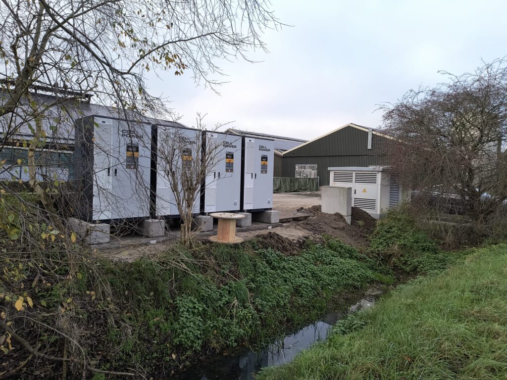 Cellpower Energy storage at a row