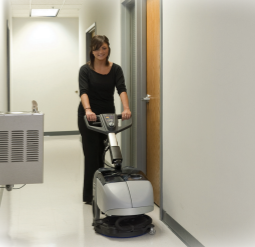 Nilfisk Scrubber machine with MOVE batteries