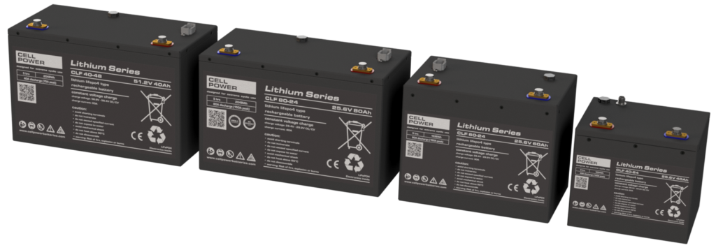 Collectie LifePO4 Lithium accu's variërend in verschillende Ah en V