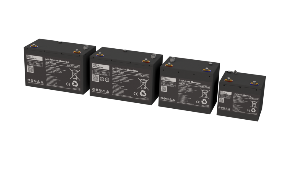 Collectie LiFePO4 lithium accu's variërend in verschillende Ah en V